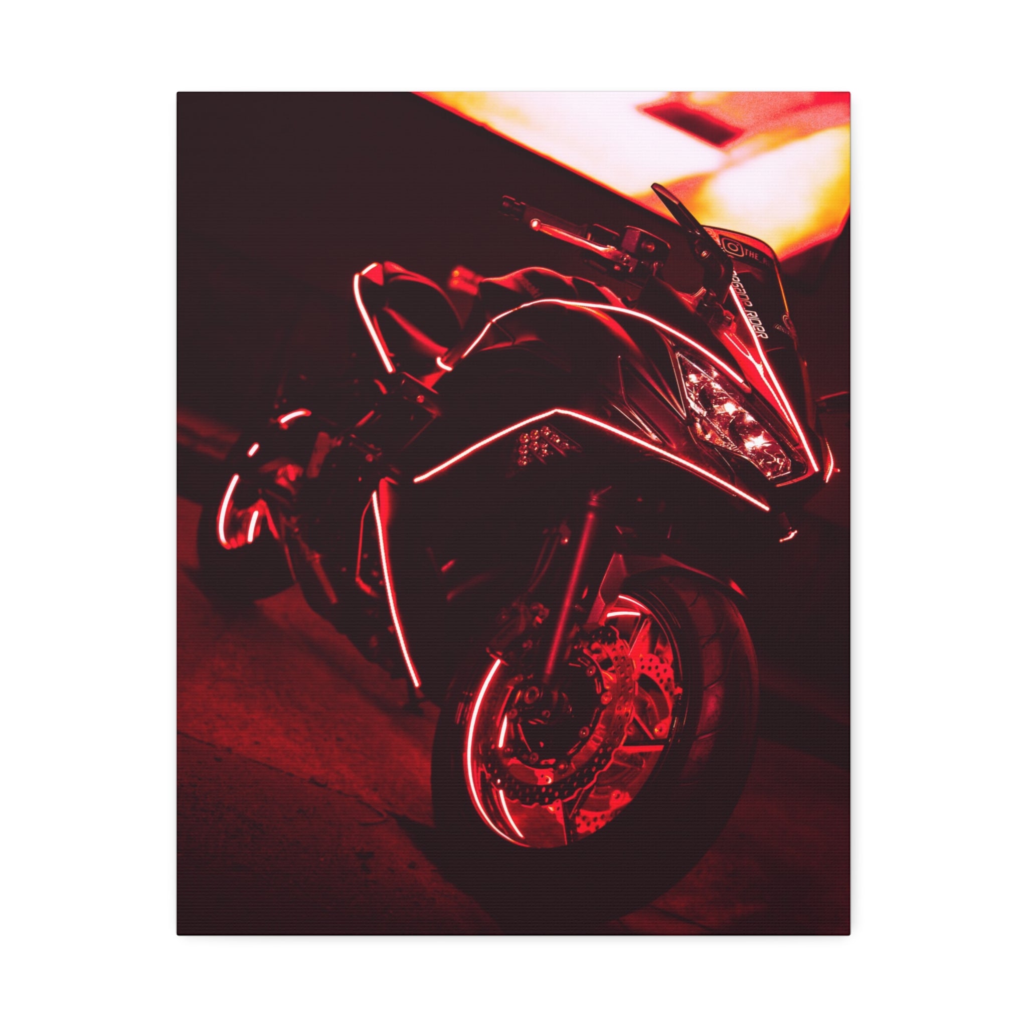 Motorcycle Speed Streaking Canvas