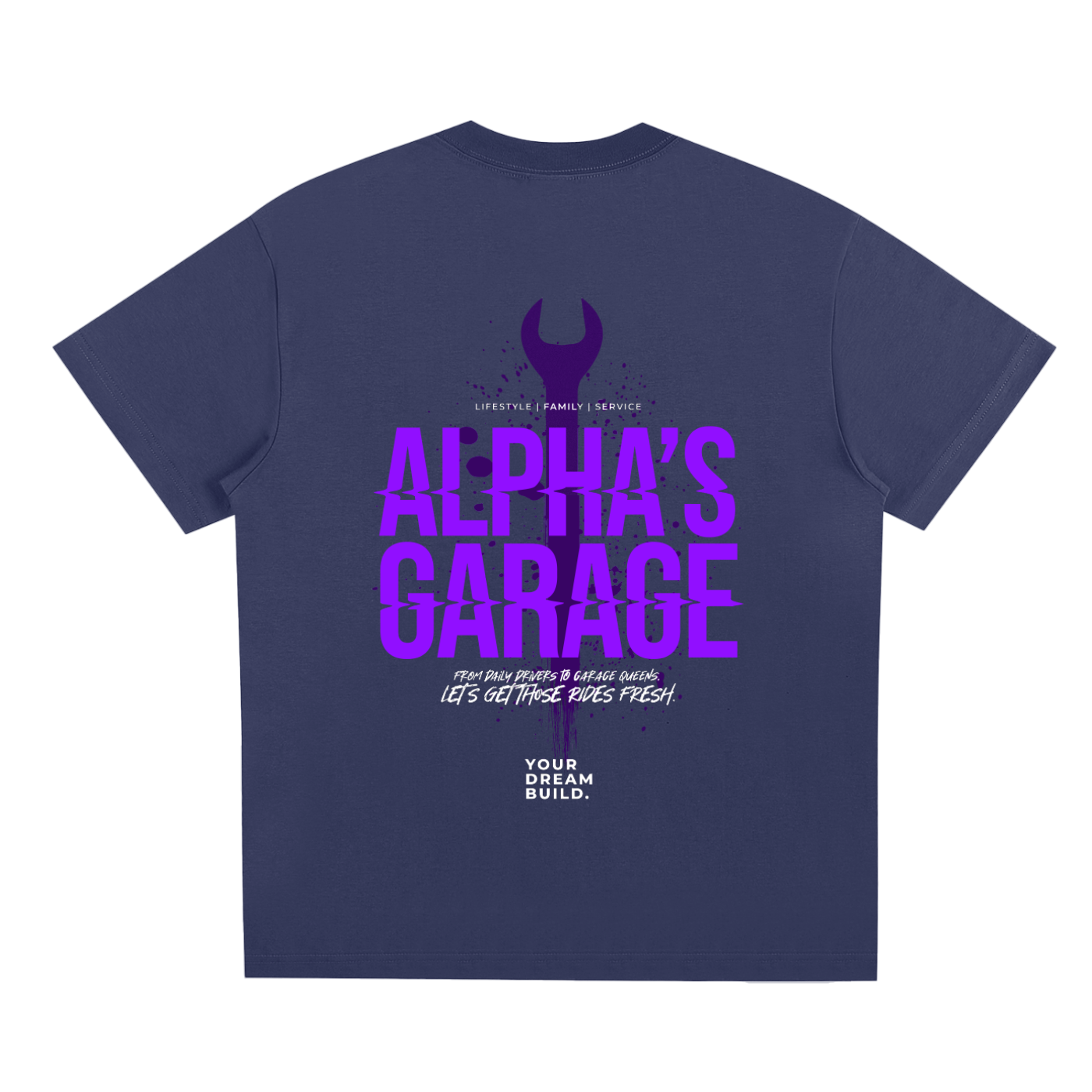 ALPHA'S GARAGE Mechanic Logo Cooling Shirt
