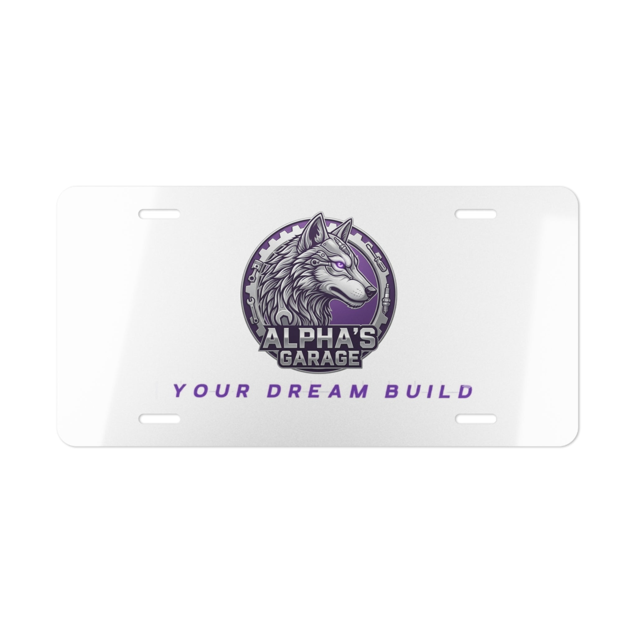Alpha's Garage Logo Plate