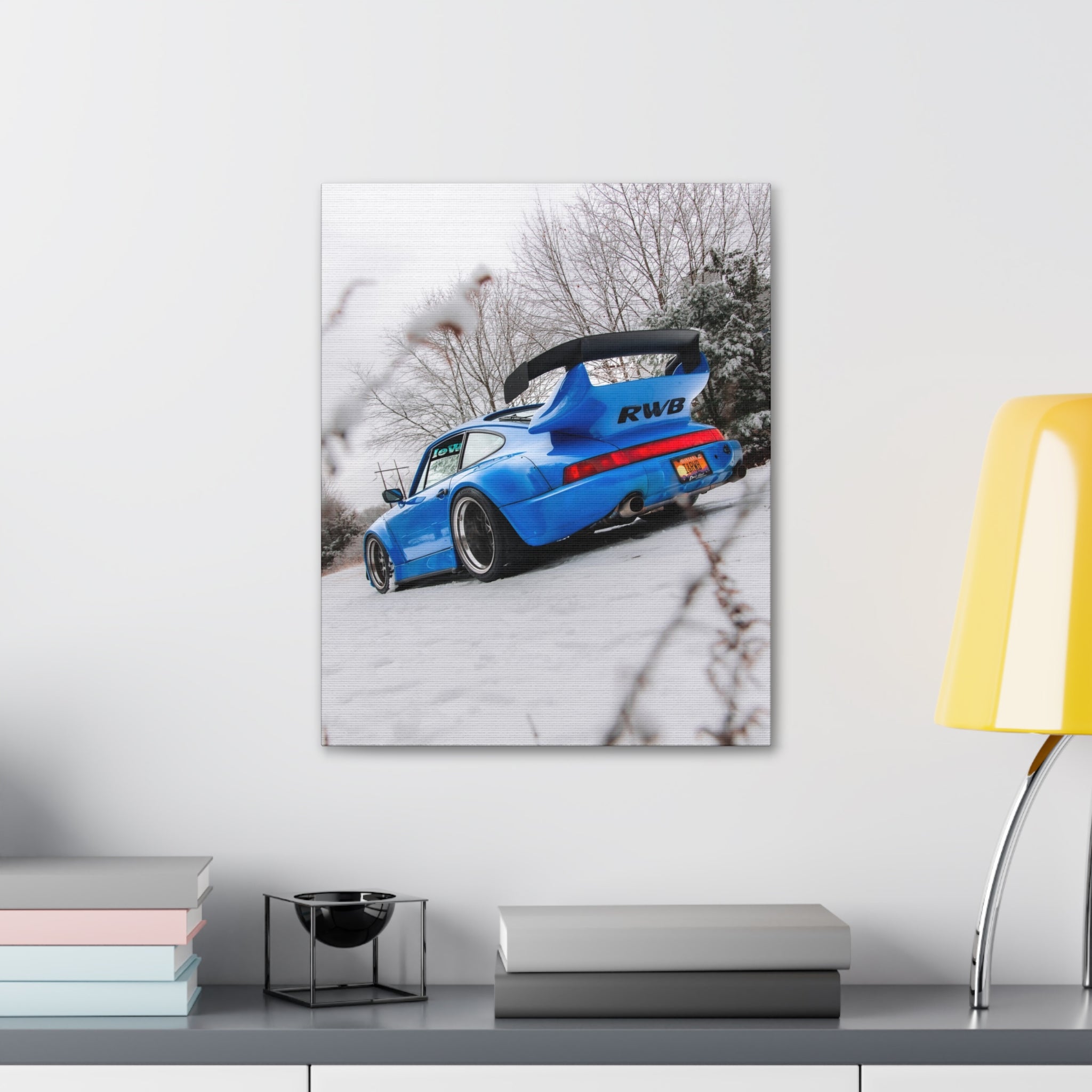 RWB Blue Porsche in Snow Canvas