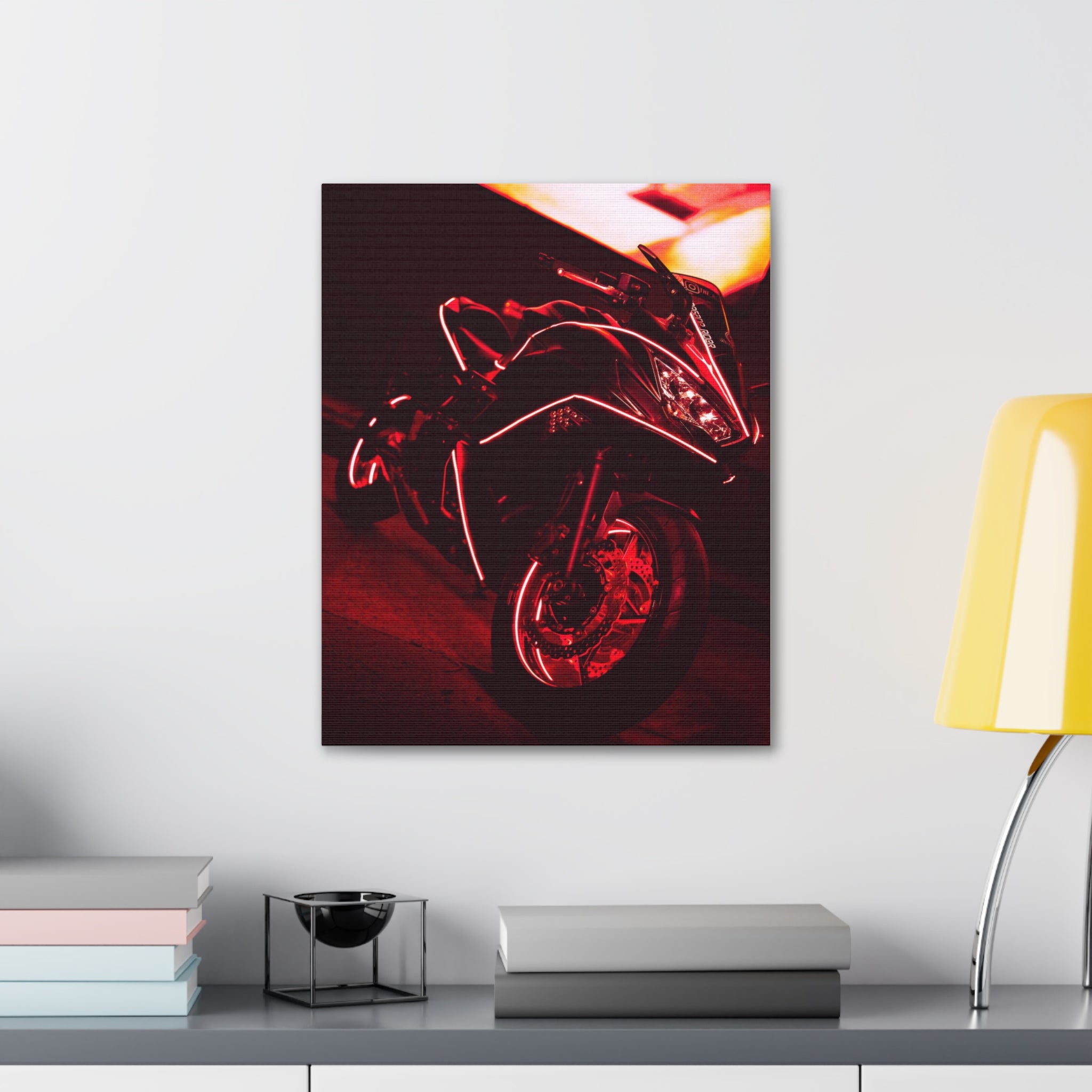 Motorcycle Speed Streaking Canvas