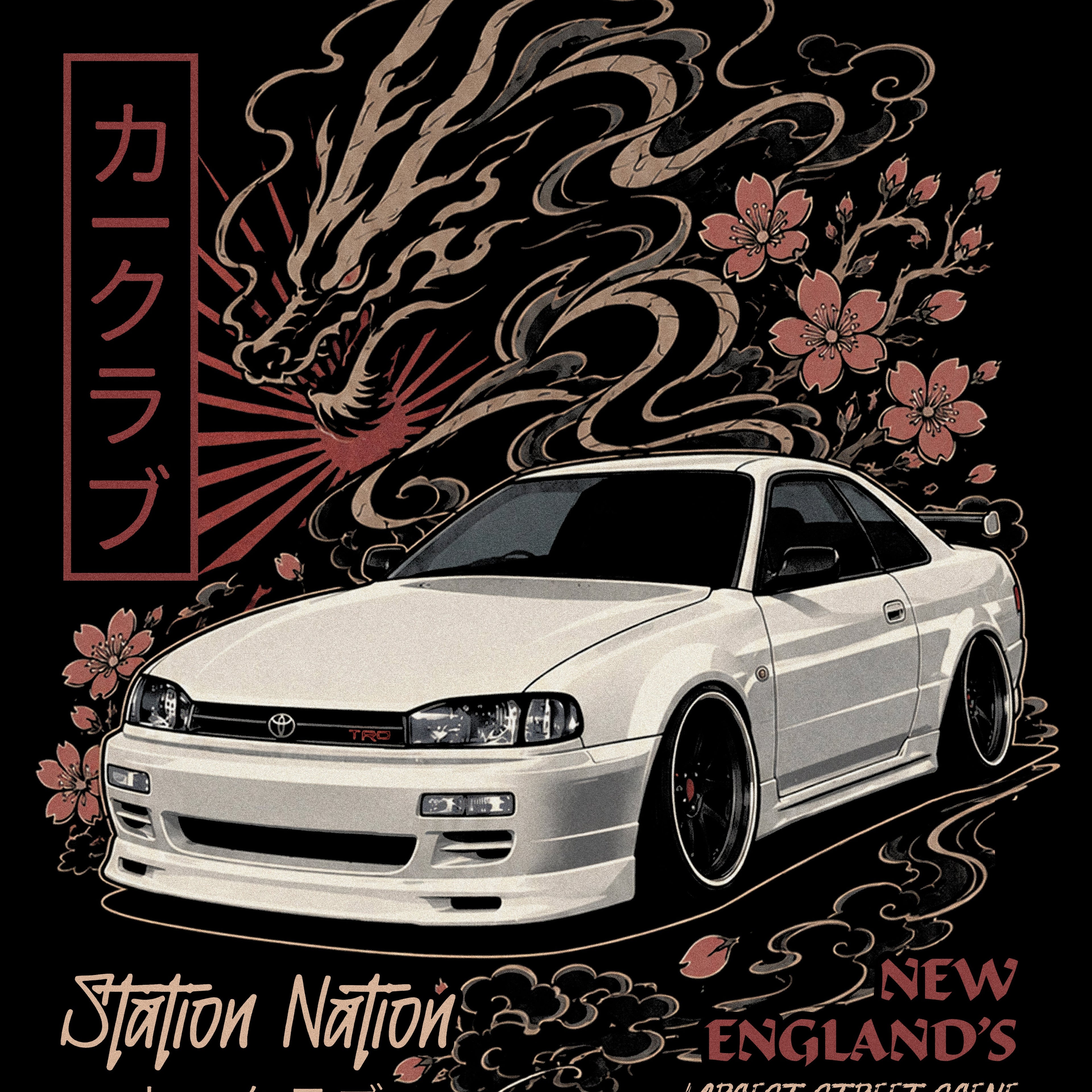 STATION NATION Sakura Japanese Street Style Lightweight Shirt