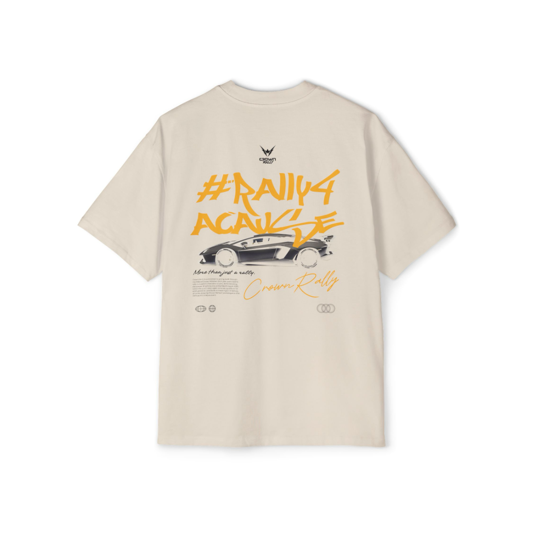 Crown Rally Graphic "#Rally4ACause" Car Print Shirt Light
