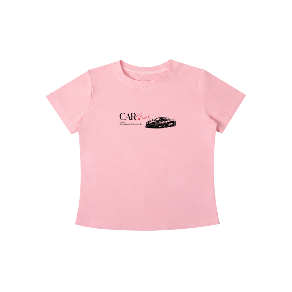 Women's Stone Washed Car Girl Shirt