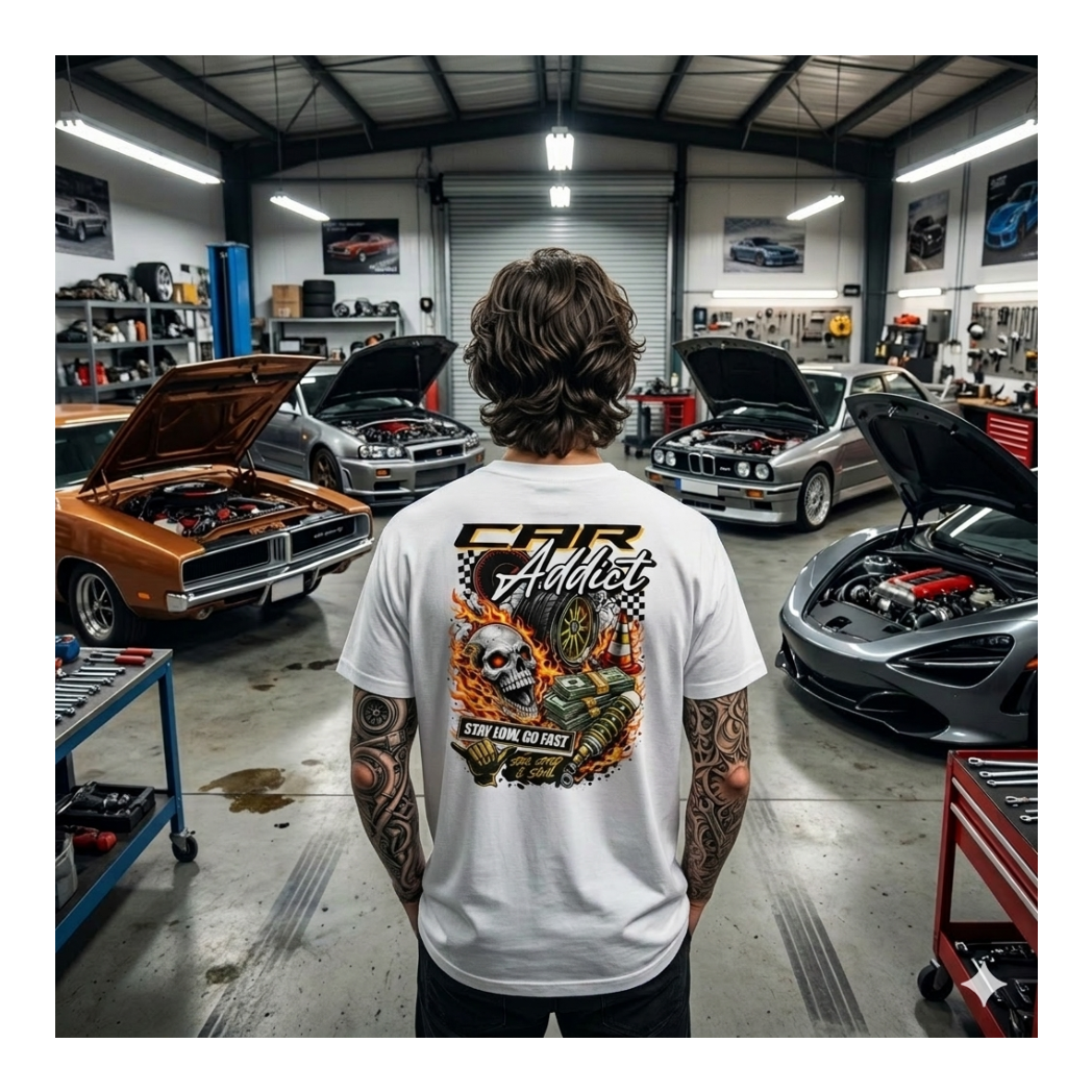ModPro "Stay Low Go Fast" Skull Racing Shirt