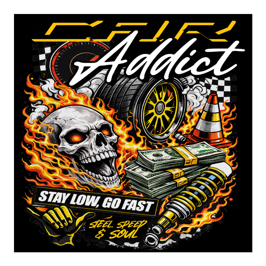 ModPro "Stay Low Go Fast" Skull Racing Shirt