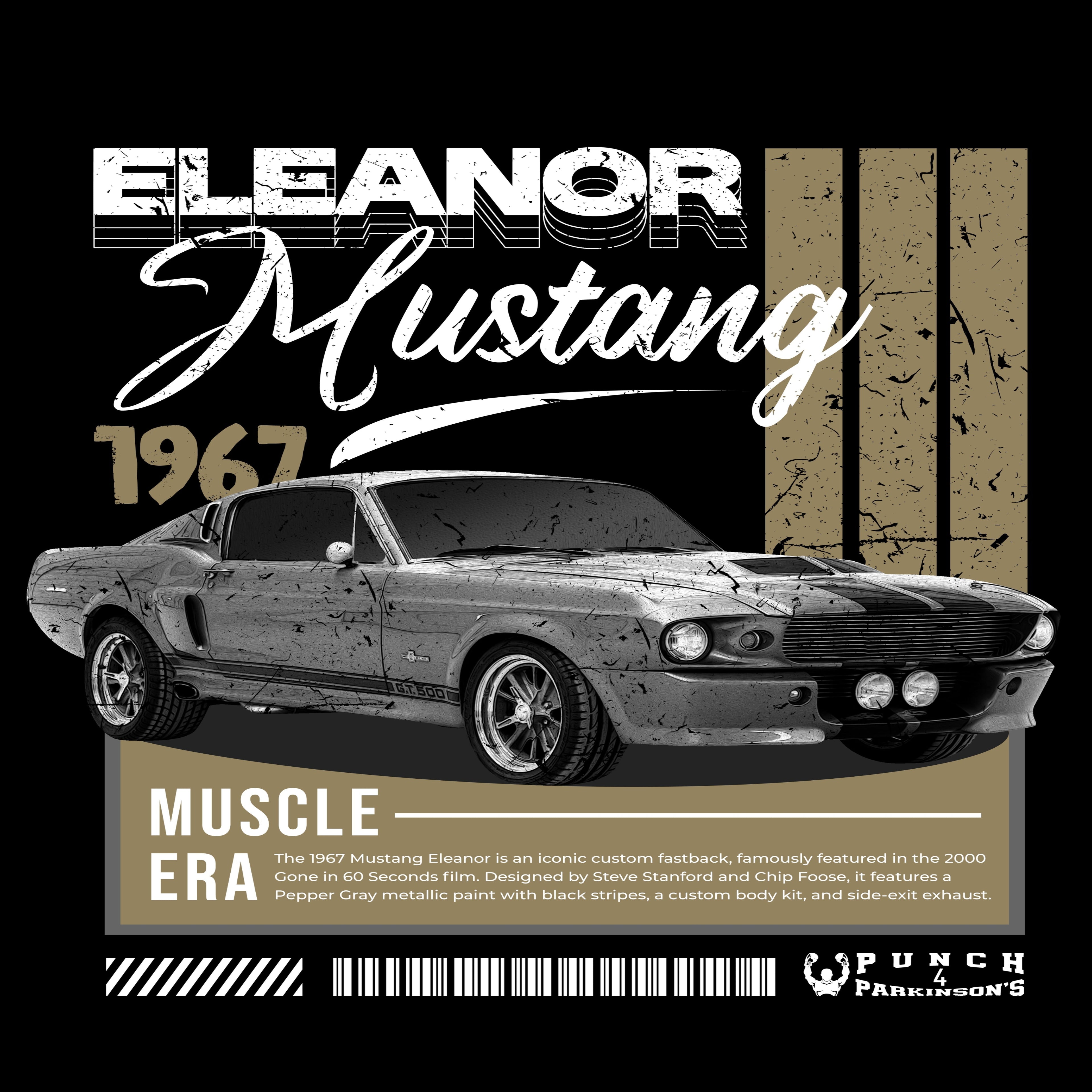 Punch For Parkinson's 1967 Eleanor Mustang Graphic Shirt