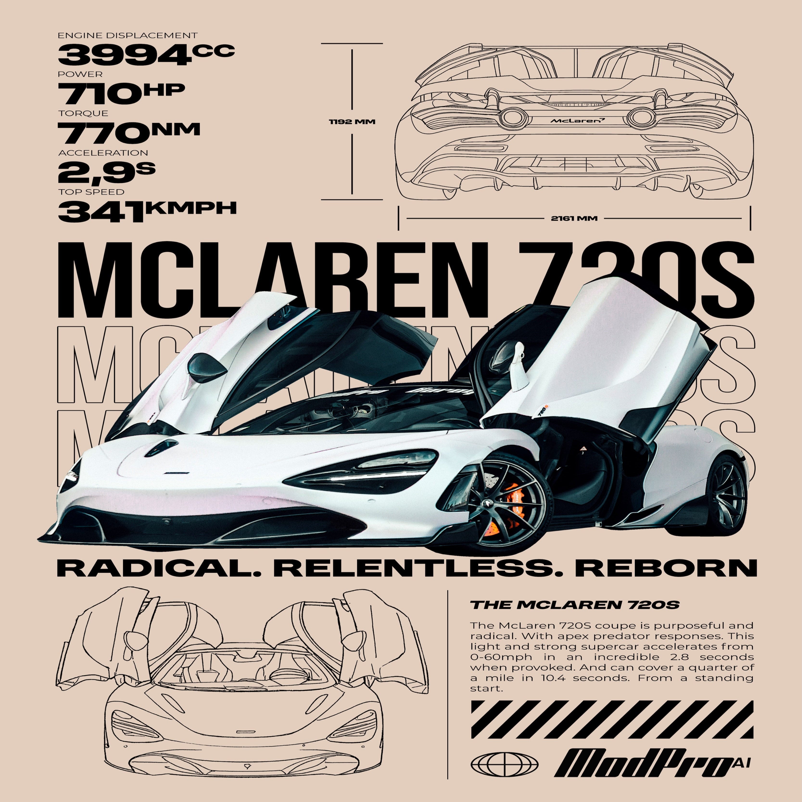 ModPro McLaren 720S Blueprint Cooling Shirt