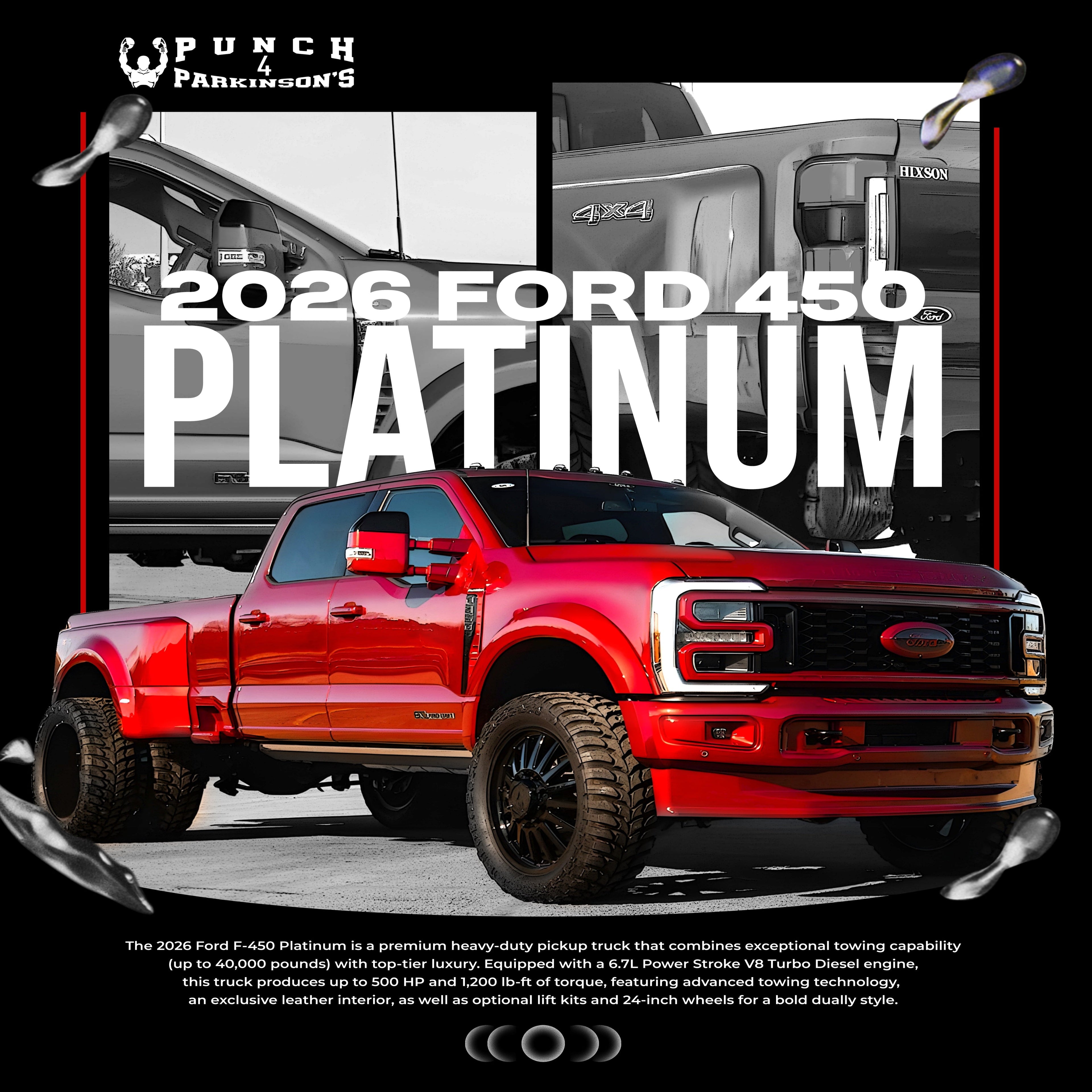 Punch For Parkinson's Ford F-150 PLATINUM Graphic Hoodie