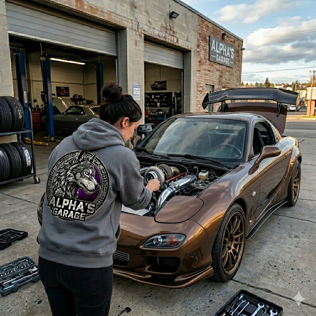ALPHA’S GARAGE Logo Hoodie