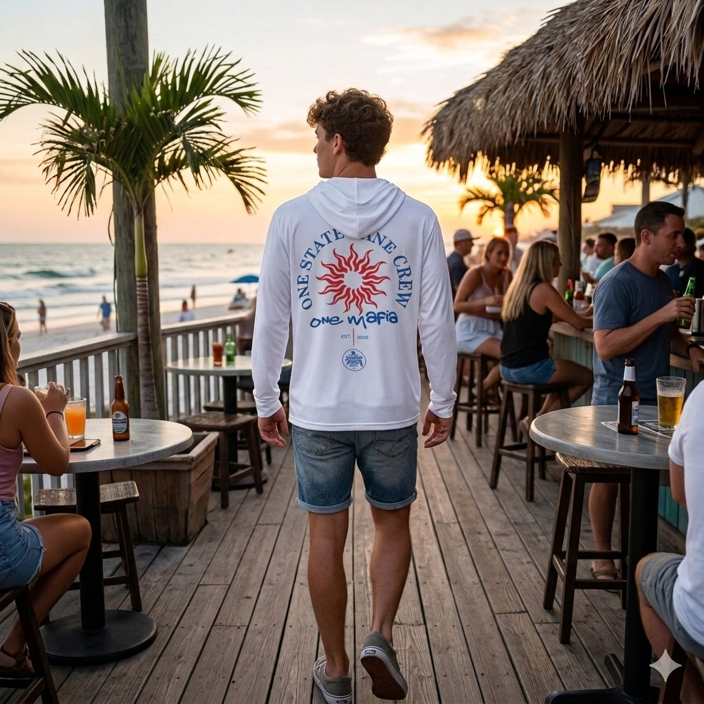 SUNSHINE STATE MAFIA Logo Light Warmup Hoodie - White
