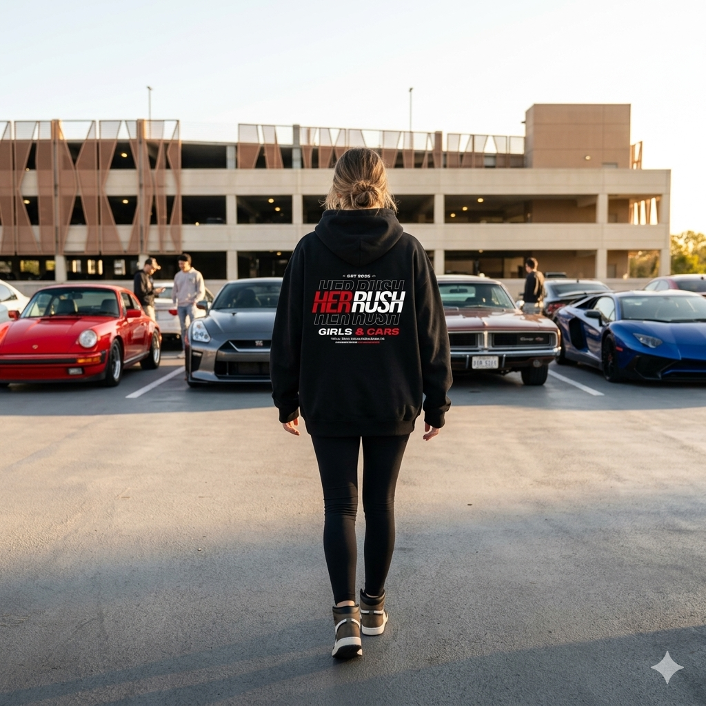 HER_RUSH Girls & Cars Hoodie