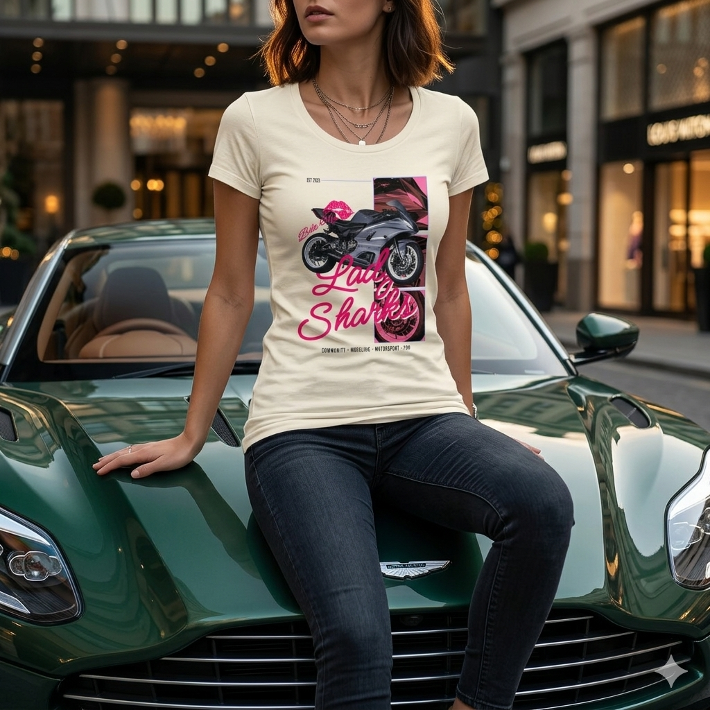 LADY SHARKS Let It Ride Scoop Neck Shirt - Women's
