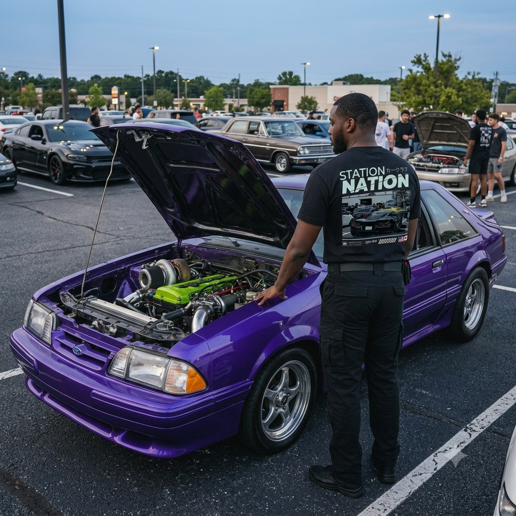 STATION NATION Vintage Car Cooling Shirt
