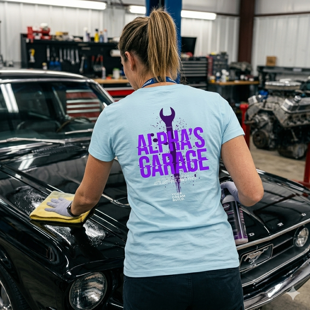 ALPHA'S GARAGE Mechanic Logo Shirt - Women's