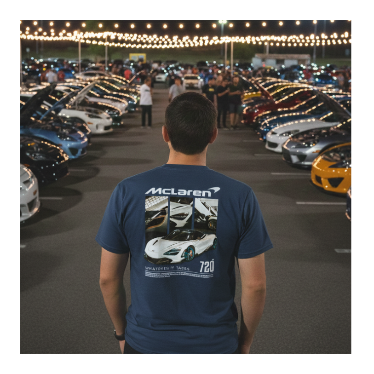ModPro McLaren 720S Graphic Shirt - White Print