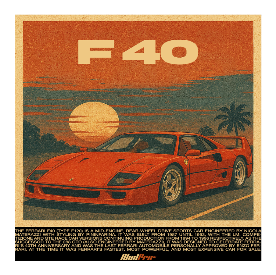 ModPro Washed F40 Retro Sunset Shirt