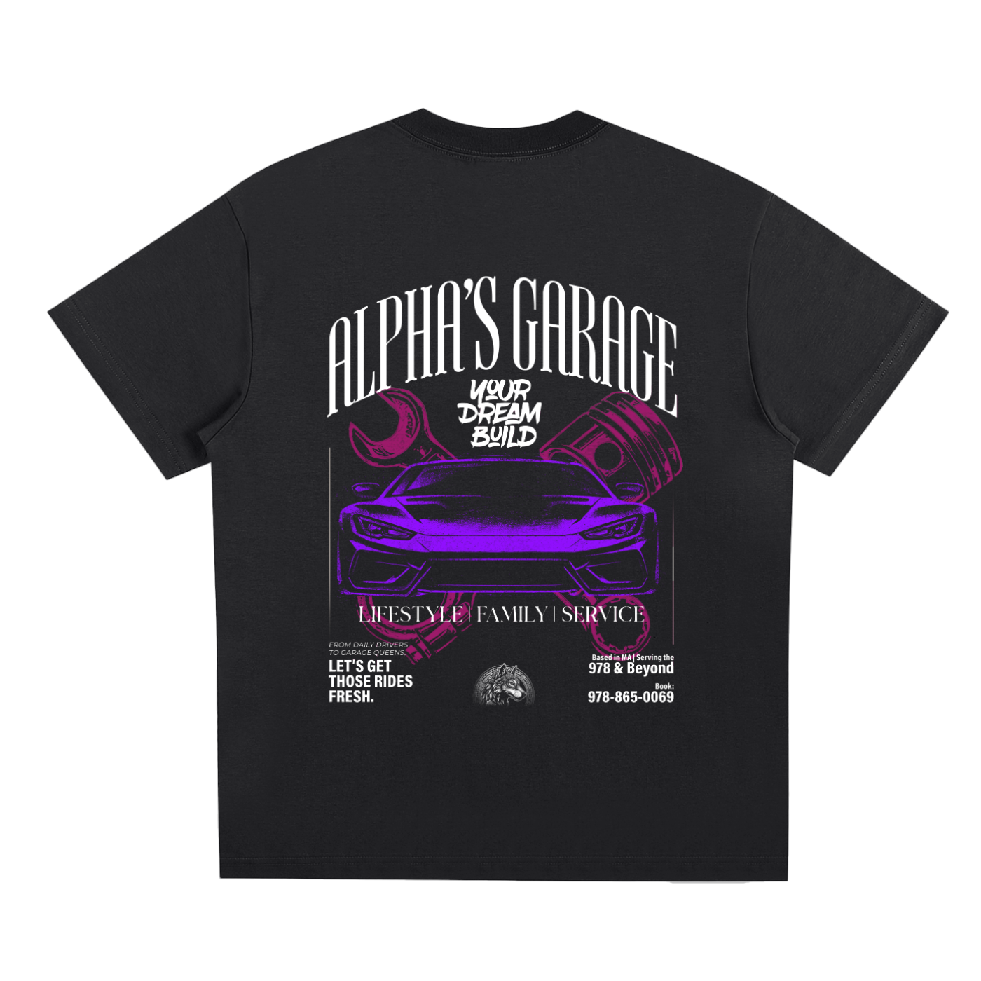 ALPHA'S GARAGE Vintage Car Pit Crew Cooling Shirt