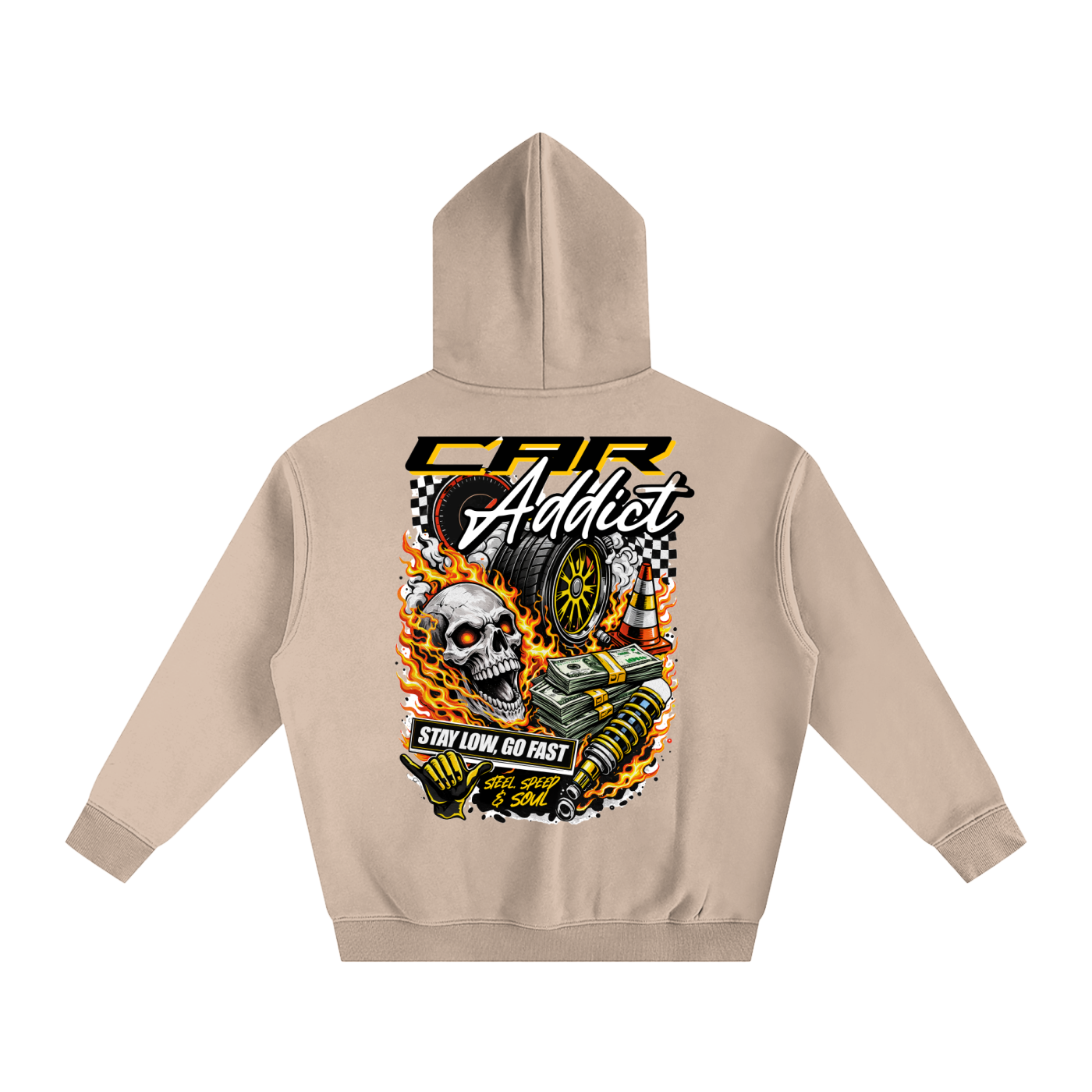 ModPro 'Stay Low Go Fast' Skull Racing Hoodie