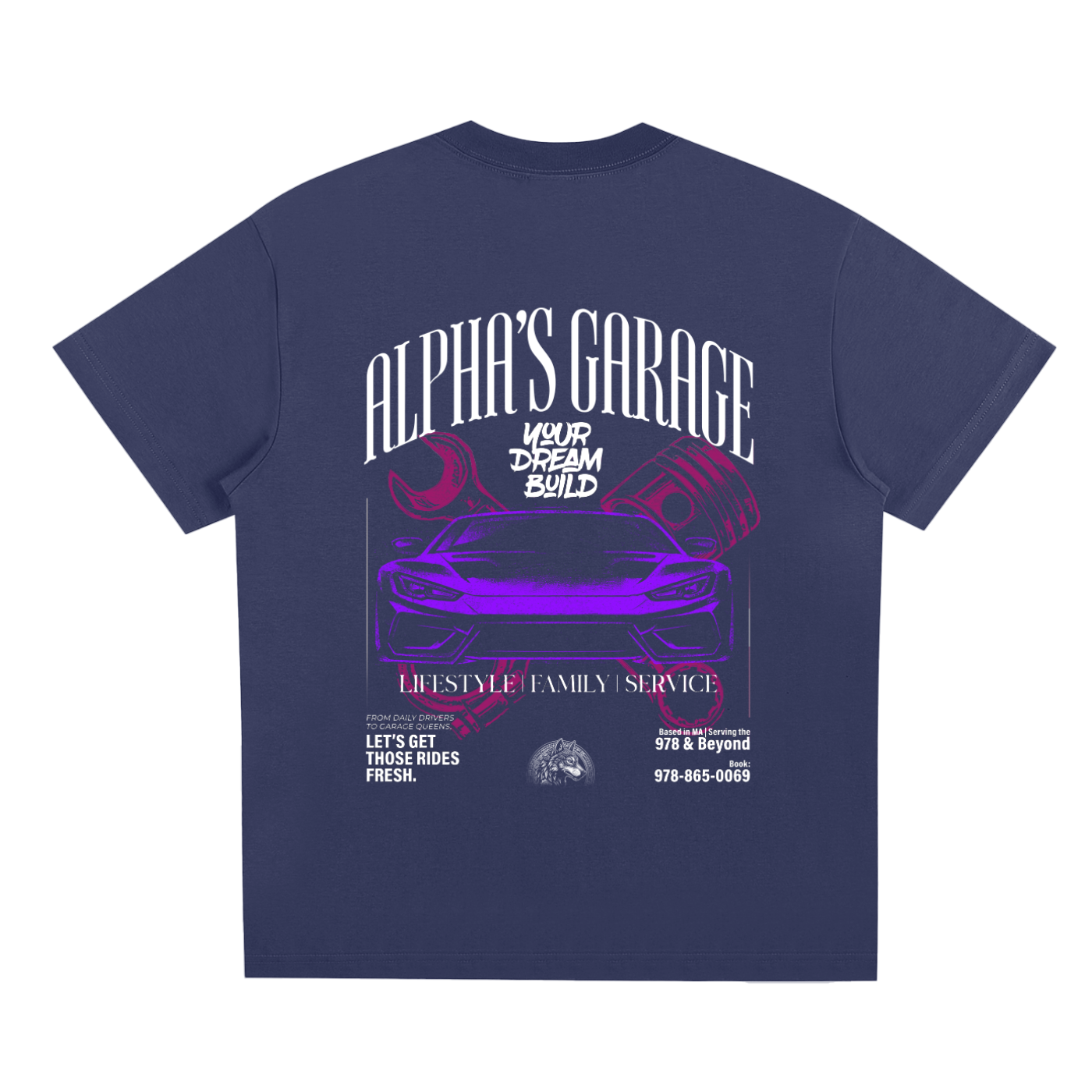 ALPHA'S GARAGE Vintage Car Pit Crew Cooling Shirt